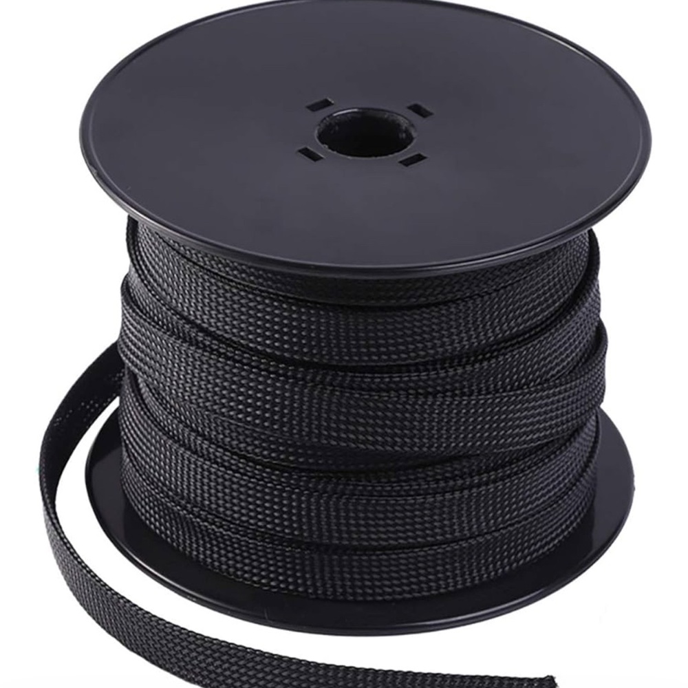 Keco 100ft – 1/2 inch PET Expandable Braided Cable Sleeve